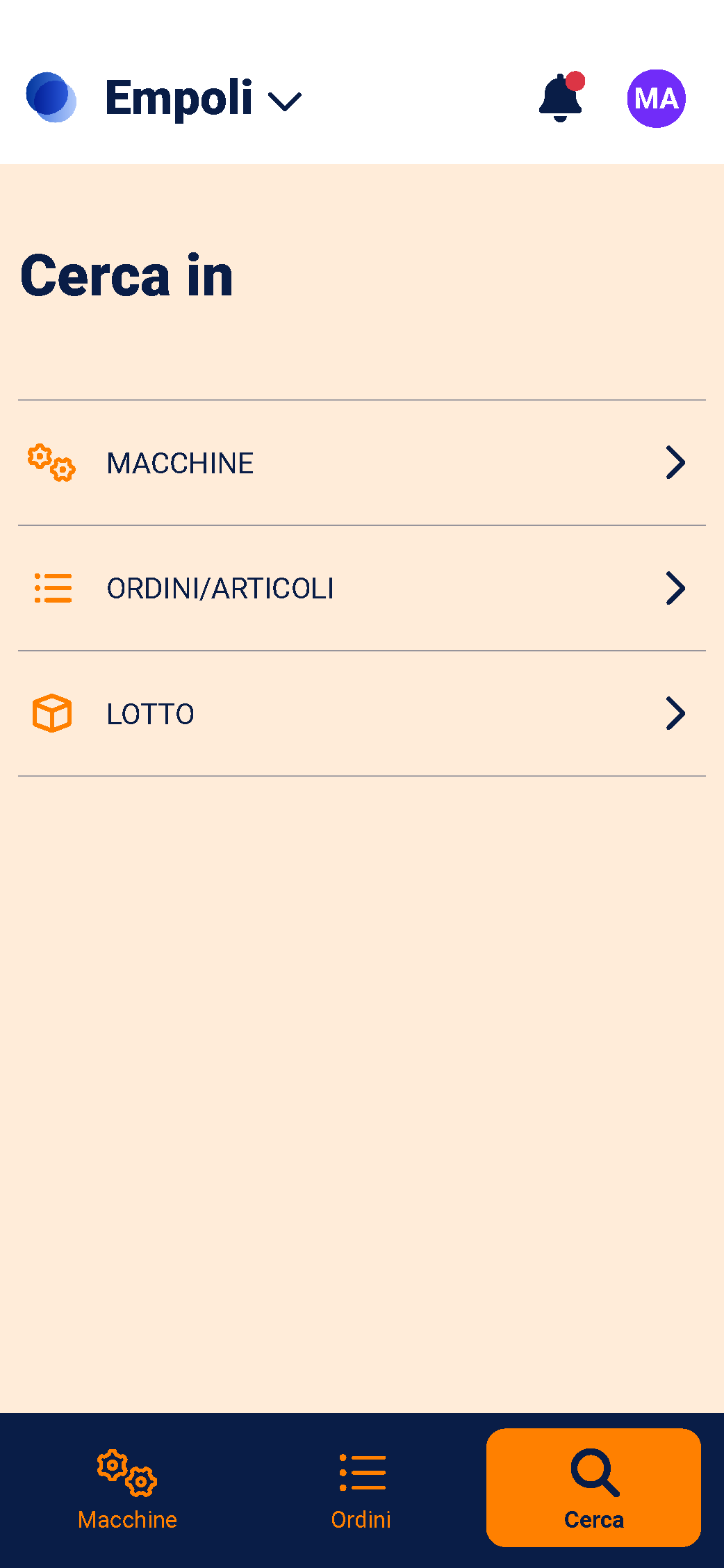 Schermata reale dell’applicazione AIR