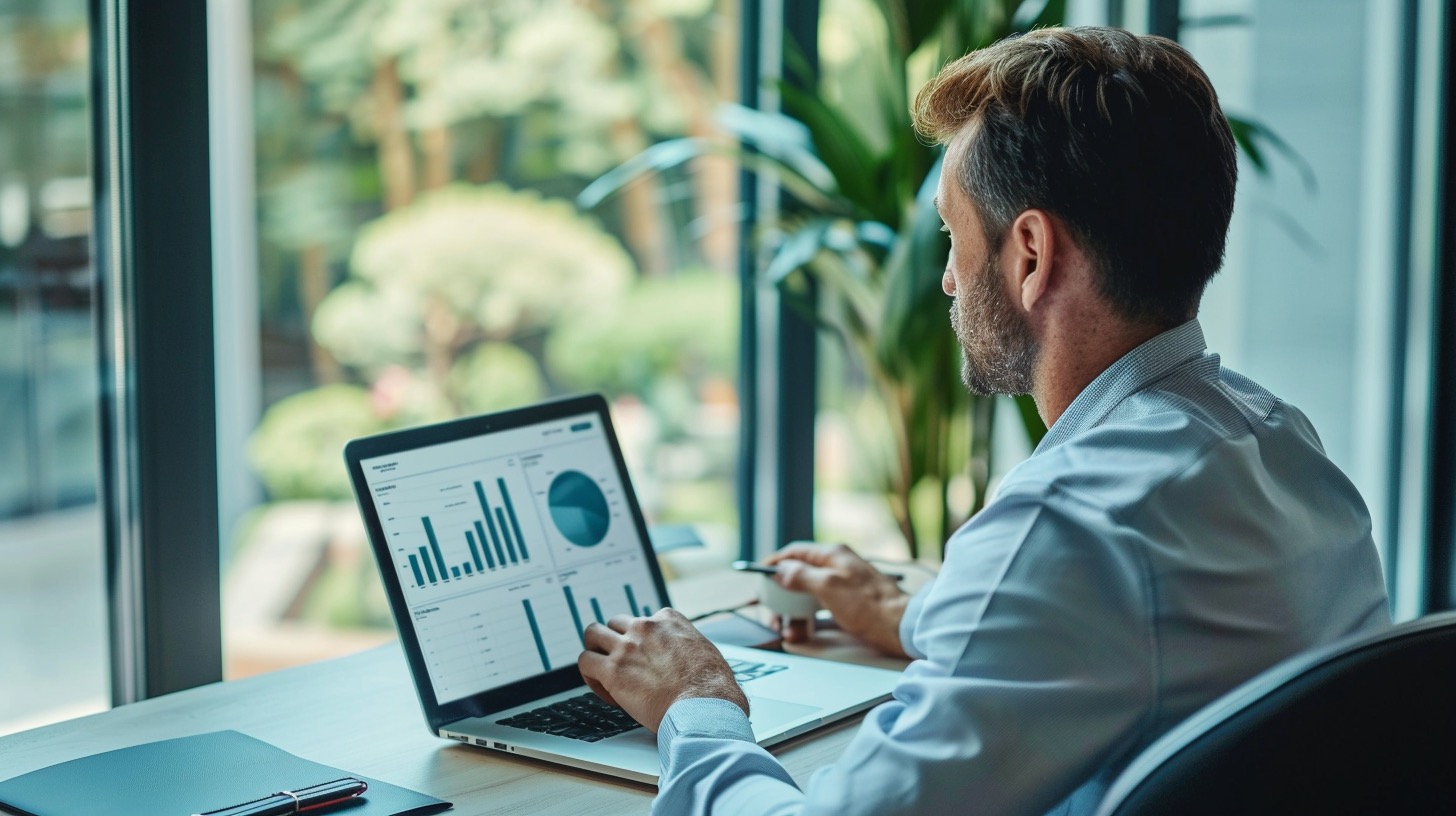 Responsabile che analizza marginalita e indicatori in ufficio